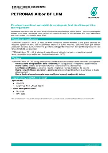 LIQUIDO FRENI PETRONAS ARBOR BF-LHM FLUIDO MINERALE PER MACCHINE AGRICOLE EDILI - Imagen 2 de 3