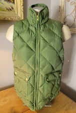 New Woolrich ladies duck down puffer vest Army green S hiking fall winter