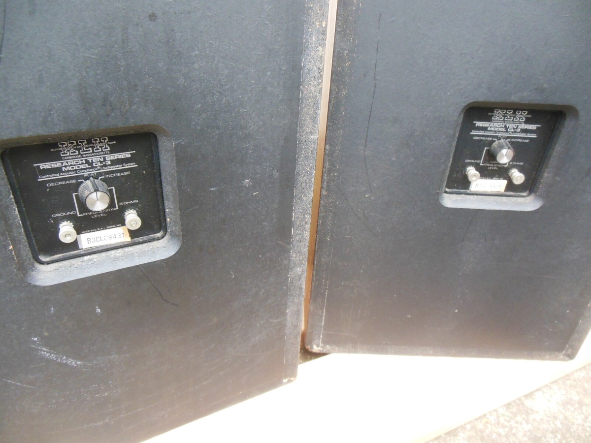 Vintage KLH CL-3 Research Ten Series Speakers Fair Cabinets Local