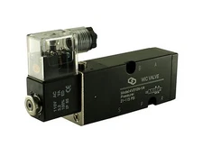 1/4" 4 Way 2 Position Namur Mount Directional Control Solenoid Air Valve 12V DC