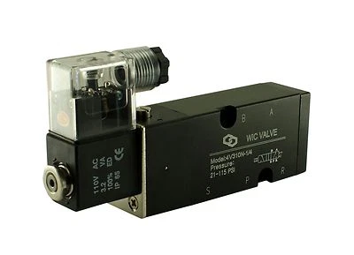 WIC VALVE 1/4" 4 Way 2 Position Namur Mount Directional Control Solenoid Air Valve 12V DC