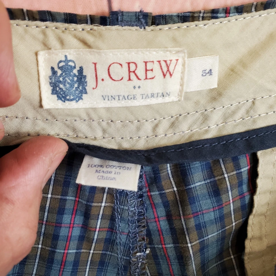 Pantalones cortos de campo a cuadros J Crew para hombre talla 34 cordón J. Tripulación Foto 4 de 4