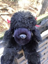 Fao Schwarz Fifth Avenue Black Poodle Plush 11  