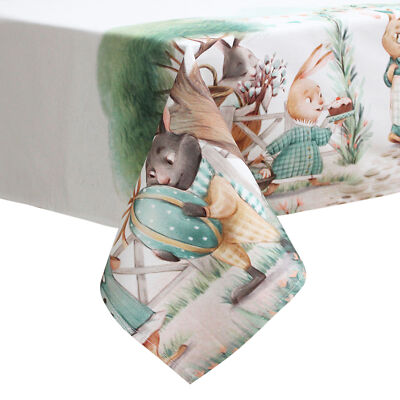 Easter Table Cover Masters Cotton Tablecloth Easter 12 Seater Cotton 6562