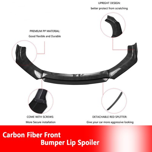 Front Lip Bumper Splitter Carbon Fiber Fits For Lexus IS250/350/200T/300 F-Sport - Picture 7 of 11