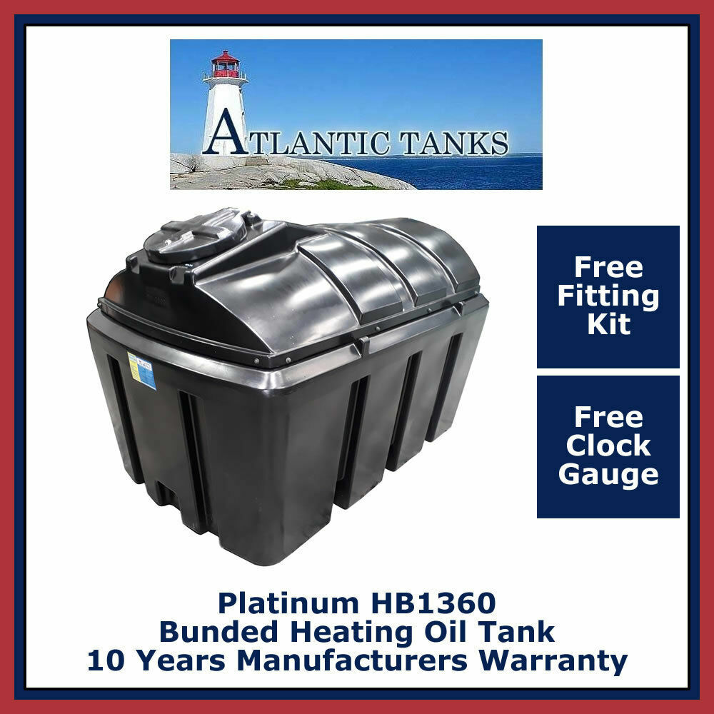 1360ltrs Horizontal Platinum Bunded Domestic Heating Oil Storage Tank | eBay
