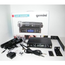GEMINI UHF-6200M Dual Handheld Microphone Wireless System