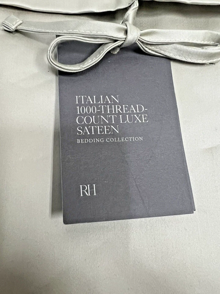 NUEVO RH Restauración Hardware 1000 Hilos Lujo Satén KING Edredón Dune $1000 Foto 4 de 4