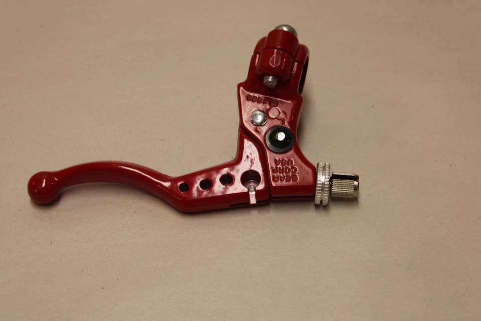 Old School BMX Odyssey RX3 Brake Lever Left 1985 Bear Corp Lock OG Red - NOS - Image 3 of 4
