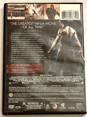 Ninja Assassin DVD Action Movie