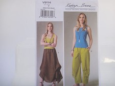 Vogue 9114 V9114, Kathryn Brenne Easy Skirt Pants PATTERN Sz XS-M or L-XXL