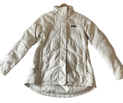 Patagonia Down With It Puffer Jacket Damen Medium Ivory 28041 *ohne Kapuze*