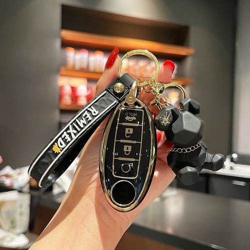 Ontto ABS Fold Car Key Fob Cover Keyring Fit For Nissan T32 T31 J10 Infiniti EX J11 Qashqai Juke X-Trail Murano Key Box Keychain Key Shell Key Holder - View #10