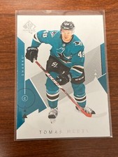 TOMAS HERTL 2018-19 UPPER DECK SP AUTHENTIC SAN JOSE SHARKS CARD #37
