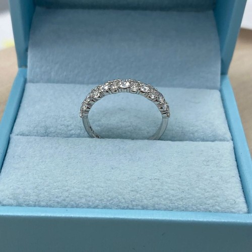 Bague de mariage empilable 14 carats diamant taille brillant ronde 0,50 ct diamant cultivé en laboratoire - Photo 6 sur 14