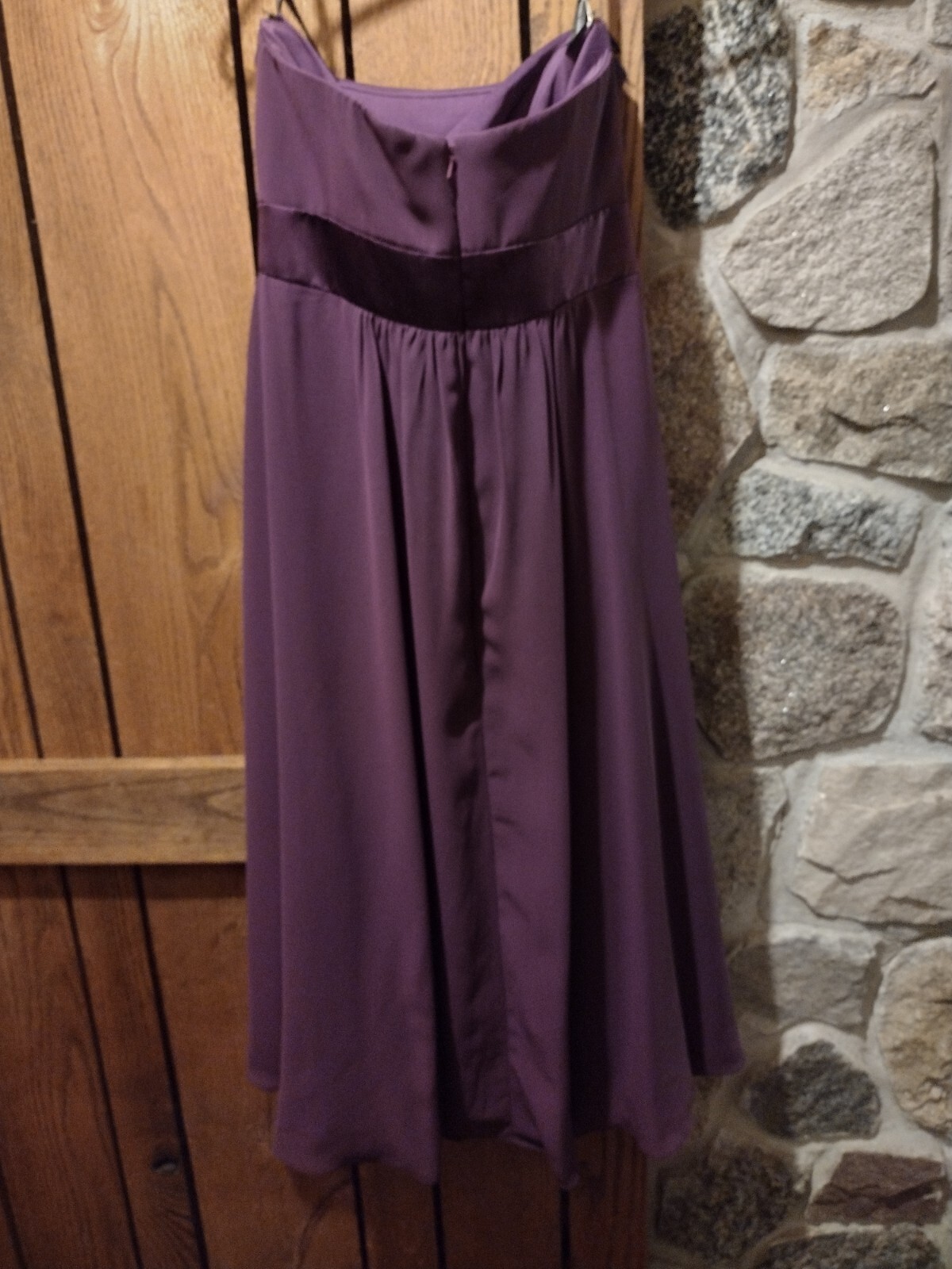 Dessy Collection 2721S Maroon/Dark Purple Bridesm… - image 3