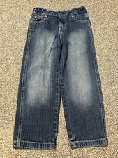 Southpole Baggy Jeans Boys Size 6 Blue Wide Leg Y2K Skater Faded