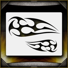 Tribal Flames 6 Airbrush Stencil Template Airsick