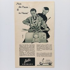 1956 Zündapp Bella Motorroller Roller Werbung Werbeanzeige Reklame