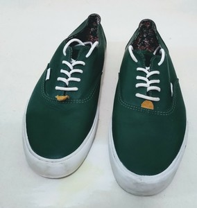 vans leather green