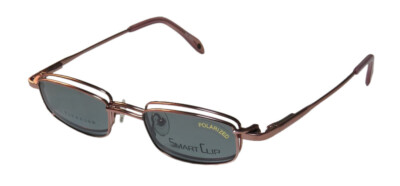NEW SMARTCLIP 509T HIP TITANIUM EYEGLASS FRAME/EYEWEAR POLARIZED CLIP-ON LENSES