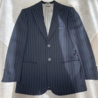 Giorgio Armani セットアップ　ストライプ　裏ロゴ　総裏　175cm Giorgio Armani Italian Black And White Striped Suit | eBay