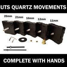 Replacement Quartz UTS Euroshaft German Clock Movement INCLUDES SECOND HANDS !!