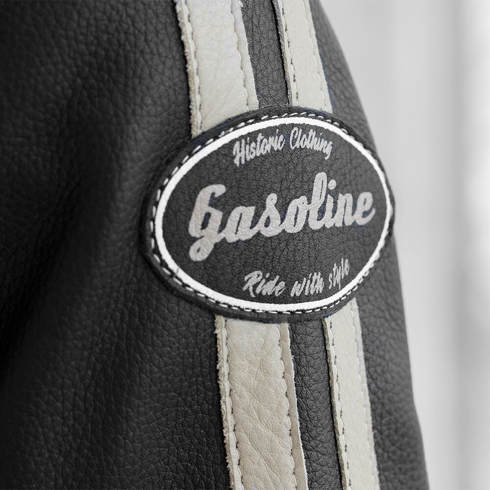Gasoline Giacca in pelle vintage da donna ENFIELD Nera