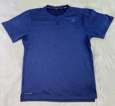 Russell Training Fit Dri Power 360 Athletic Shirt Blue Activewear Men's (S) 