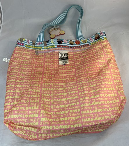 Gwen Stefani Harajuku Lovers Sunshine Cuties Summer Canvas Beach Tote Bag 15"L - Picture 7 of 11