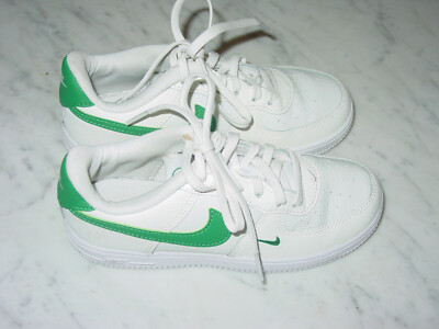 2022 Nike Air Force One White/Green FJ2887-101 Low Youth Shoes