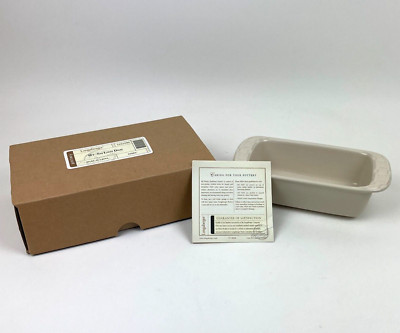 Longaberger Pottery Woven Traditions Ivory  Small Loaf Pan Dish NEW