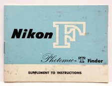 Excellent Nikon F Photomic-T Finder Supplement To Instructions #P4248