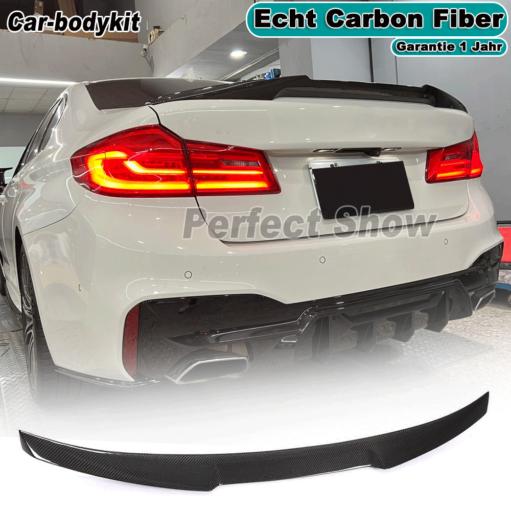 Heckspoiler Schwarz Spoiler Heckflügel Für BMW 5er G30 Limousine 520d 530d 530i