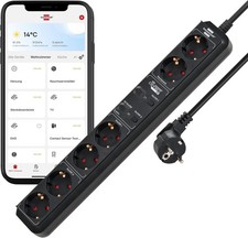 Brennenstuhl WiFi Steckdosenleiste Kunststoff 6-fach Alexa Timer Smart Home