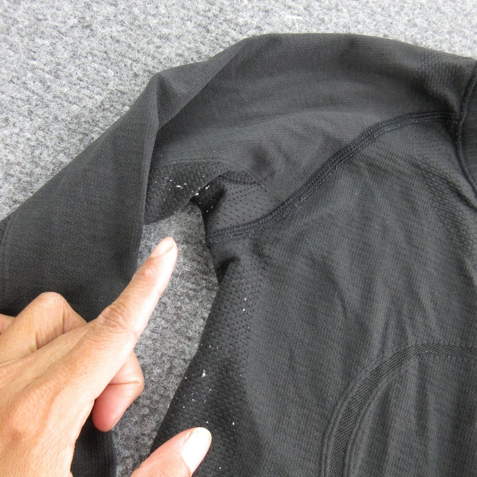 Camisa Lululemon Mujer Pequeña Negra Manga Larga Agujeros para Pulgar Atlética Swiftly Tech Foto 3 de 4