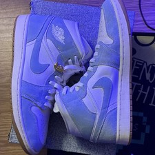 Jordan Air Jordan 1 Denim High Top Sneaker Wh...