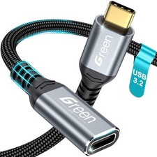 USB C Extension Cable, 1.5ft 3.3ft 5ft 6.6ft 10ft, 20Gbps/4K Video USB3.2 Transf