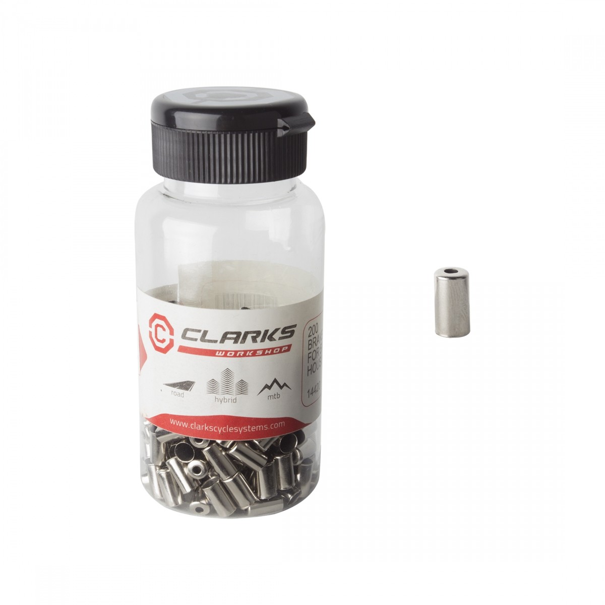 Наконечники тормозных тросов Clarks 5 мм серебристого цвета - Прочный металл точная подгонка - 5490₽