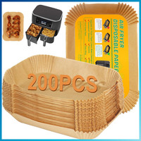 200 StüCk Backpapier FüR HeißLuftfritteuse 9,5L ZubehöR Airfryer Set