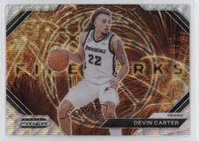 2024-25 Panini Prizm Draft Picks Fireworks Wave Prizm /99 Devin Carter #10 13c5