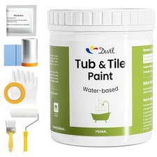 Tub & Tile Paint Semi Gloss White Tub Paint for Bathtub Sink & Shower Waterproof