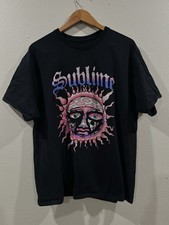 Sublime Sun Logo Black T-Shirt XL Rock  Pop Band Reproduction Music Tee