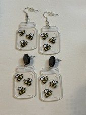 NEW Handmade Bee Earrings  Listing Is For 1 Pair - Choose Your Hardware