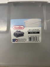 Sterilite Clear and White Plastic Lidded Rect...