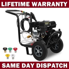 Heavy Duty 3500PSI Petrol Pressure Washer 240BAR 5 Nozzles Jet Washer High Power