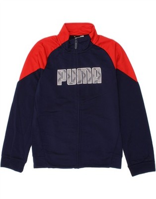 Puma Jungen Grafik Trainingsanzug Oberteil Jacke 9-10 Jahre Navy Blau Colourblock NC20