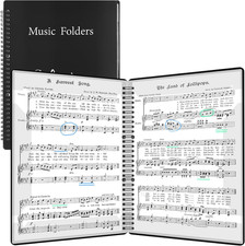 Sheet Music Folder, Music Folder, Premium Spiral Binder Organizer for Sheet Musi