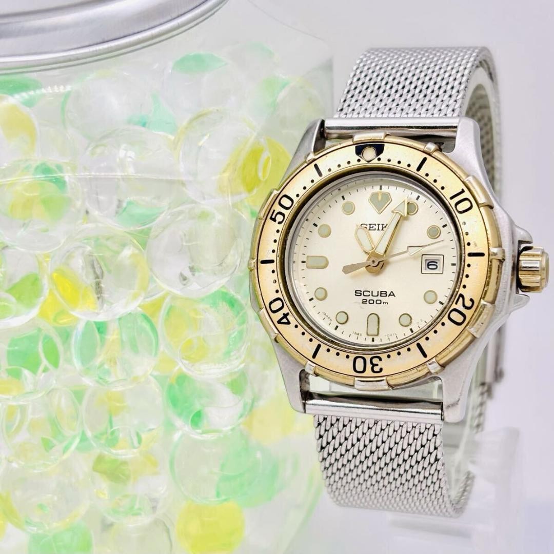 【新品電池】 SEIKO SCUBA スキューバ 200M レディース 腕時計 美品☆新品電池SEIKO SCUBA 200m レディース腕時計☆稼働品