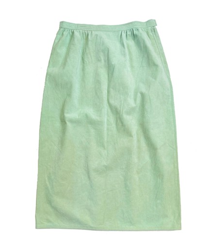 Matcha Latte Green Ultrasuede Pencil Skirt 28" Waist Vintage Size 10 - Picture 4 of 6